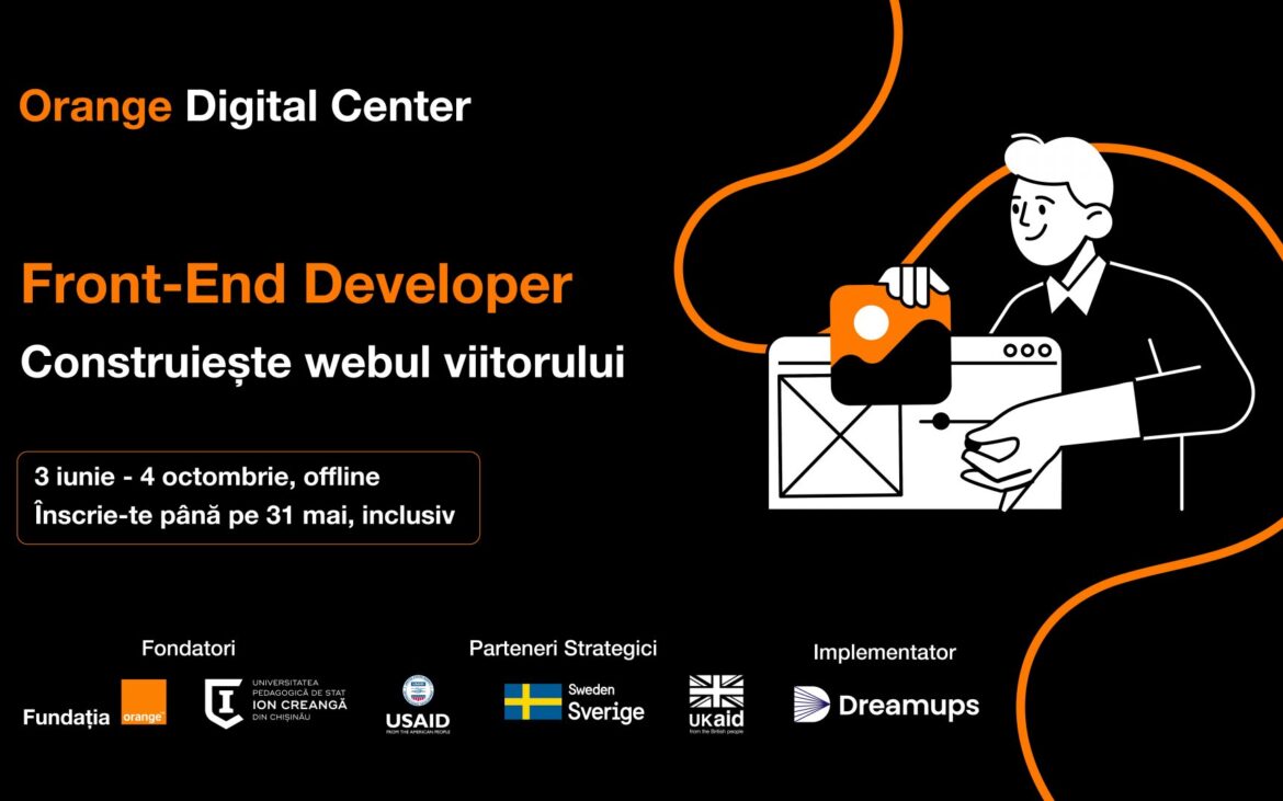Înscrie-te la cursul gratuit Front-End Developer de la Orange Digital Center și învață azi cum să construiești webul viitorului