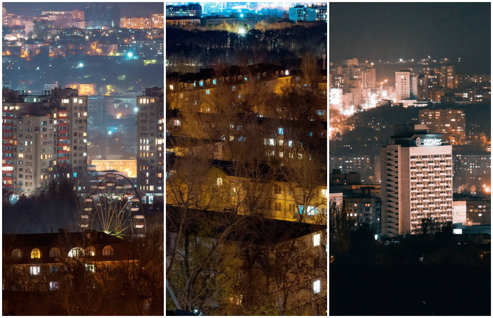 (foto) „Licurici” de pe geamurile caselor din Chișinău. Cum arată capitala pe timp de noapte