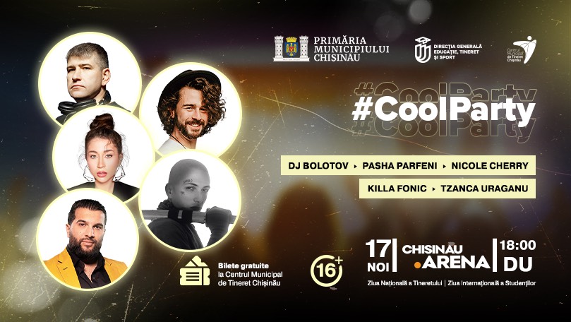 Cine sunt interpreții care vor evolua la #CoolParty, petrecerea organizată de Ziua Internațională a Studenților