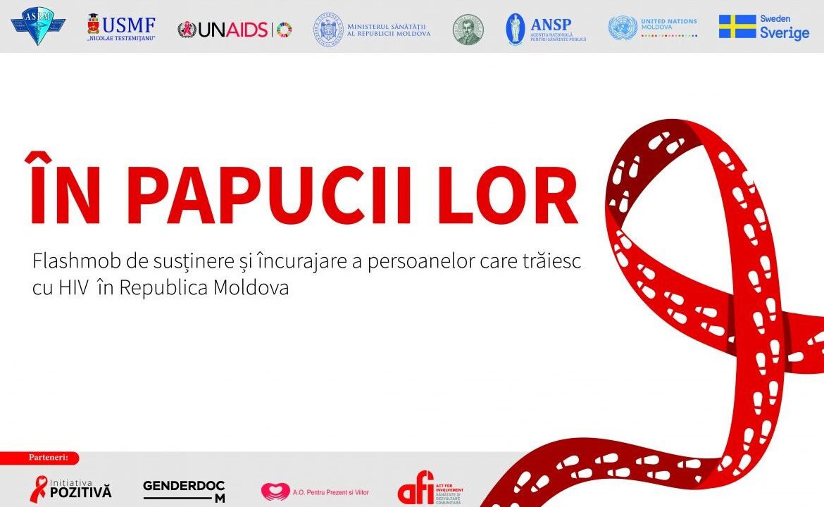 „În papucii lor” – flashmob de susținere a persoanelor diagnosticate cu HIV