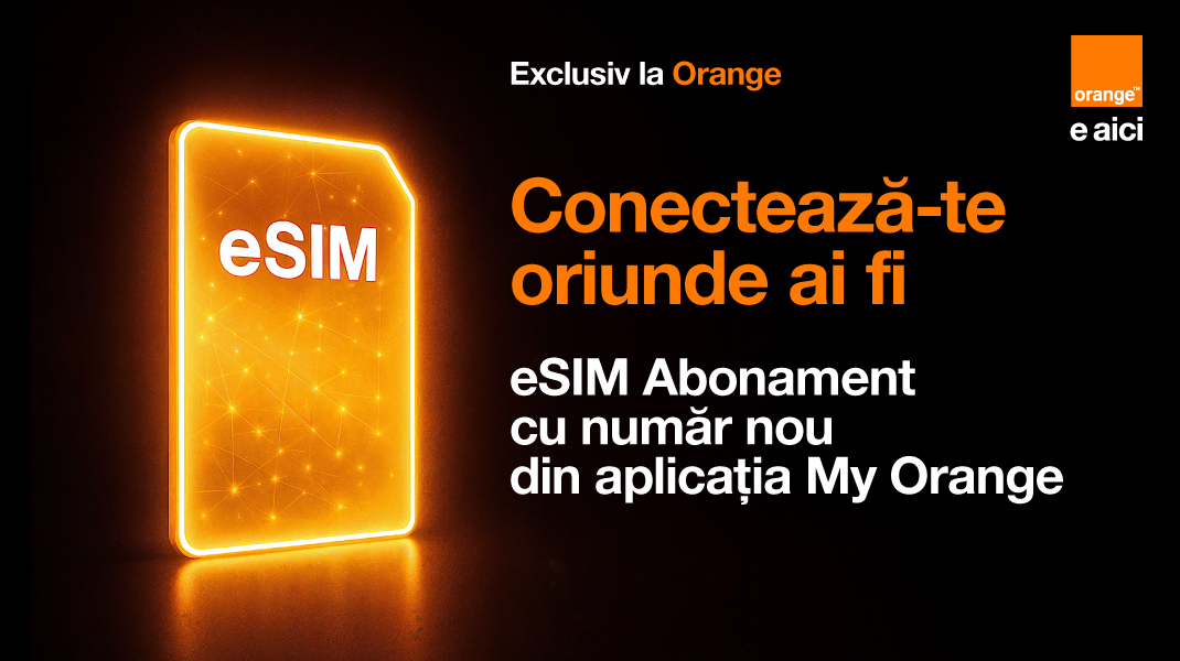 Orange Moldova lansează în premieră eSIM Abonament, 100 % digital, disponibil direct din aplicația My Orange