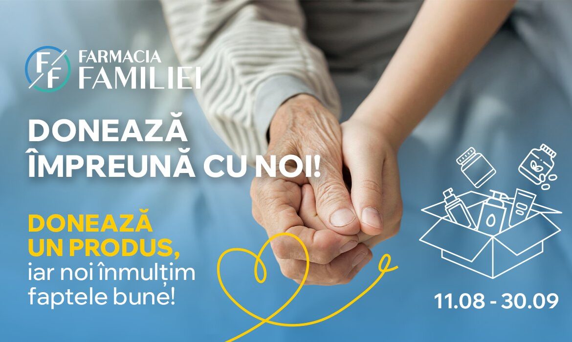 Transformă un gest mic într-un zâmbet pe chipul unui copil sau vârstnic. Farmaciile Familiei și Dita Hyper te invită să fii eroul celor care au nevoie de ajutor
