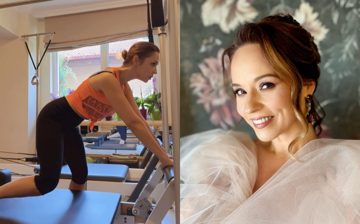 În colanți, cu abdomenul la vedere! Cum își menține Andreea Marin silueta la 50 de ani