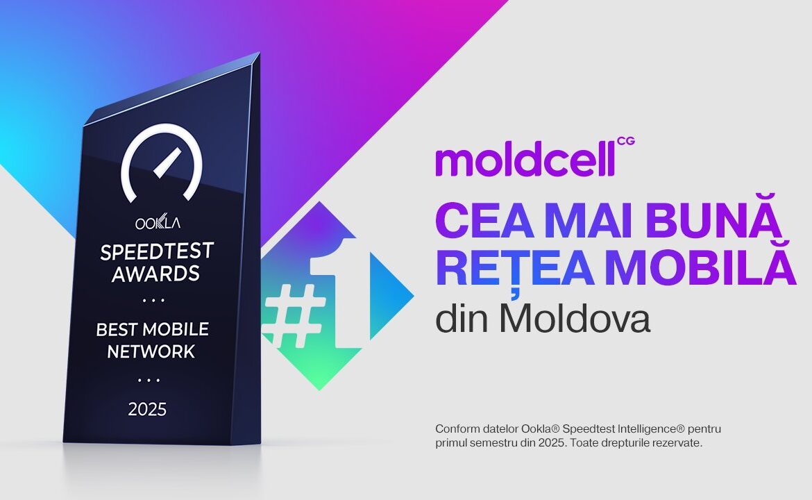 Moldcell a fost recunoscută oficial drept cea mai bună rețea mobilă din Republica Moldova