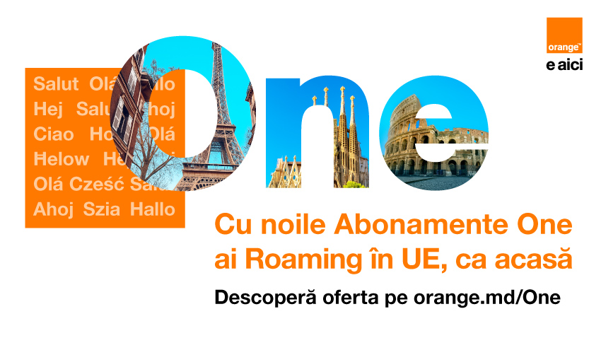 Din 1 decembrie, Orange Moldova oferă Roaming în UE, ca acasă, cunoile Abonamente One