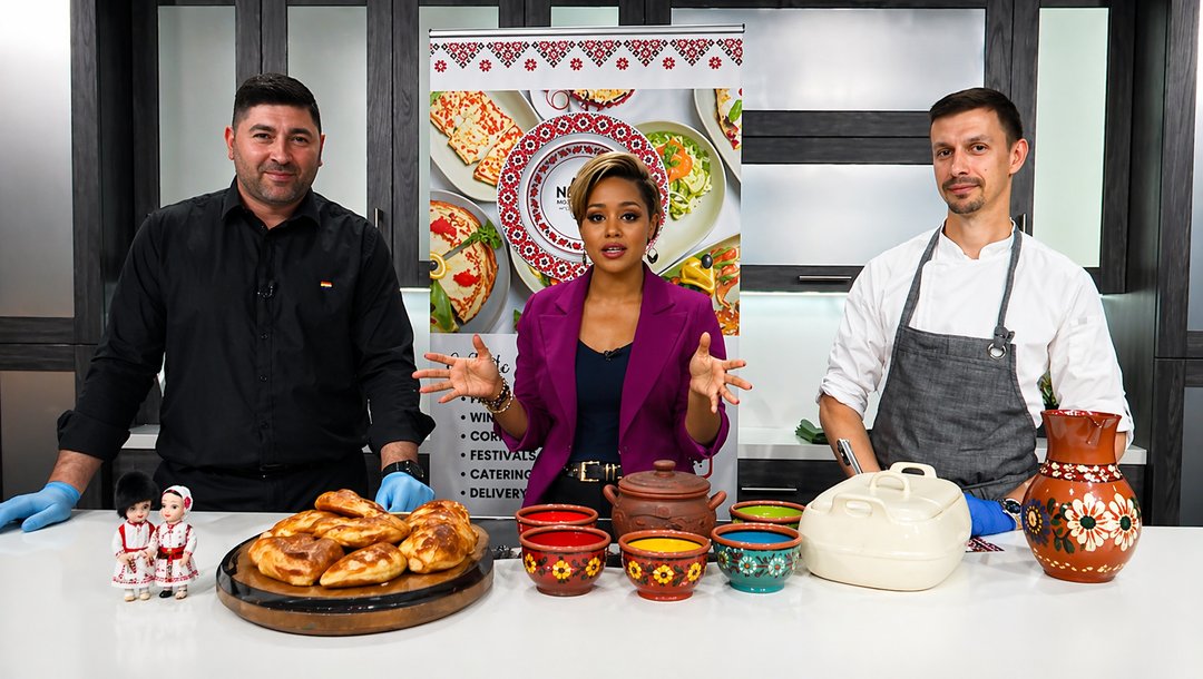 (video) Sarmalele și plăcintele moldovenești au fost degustate la o emisiune a unui post de televiziune american