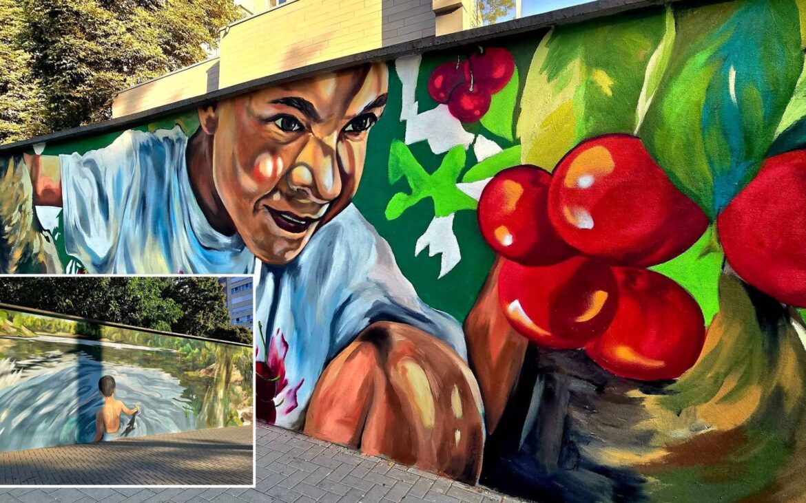 (foto) Pe strada Ion Creangă a apărut o pictură murală de 120 de metri pătrați. Vezi cum arată aceasta